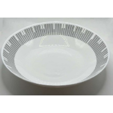  family leveses tányér d:200mm vonal mintás opál üveg h:45mm party kellék