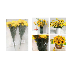  Family művirág margaréta csokor 37cm többféle szín kerti tárolás
