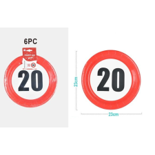  Family papírtányér "20" 23cm 6db-os party kellék