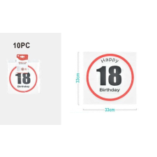  Family szalvéta "18" 33x33cm 10db-os party kellék