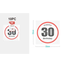  Family szalvéta "30" 33x33cm 10db-os party kellék