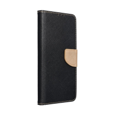 Fancy flip Fancy Apple iPhone 15 Plus flip tok, fekete/arany tok és táska