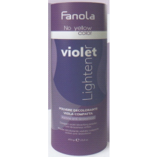  FANOLA No Yellow Color VIOLET Lightener 450 g (Porzásmentes lila szőkítőpor mely semlegesíti a sárga) hajfesték, színező