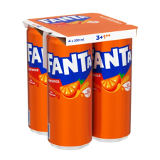  FANTA narancs szénsavas üdítőital - 4x330ml üdítő, ásványviz, gyümölcslé