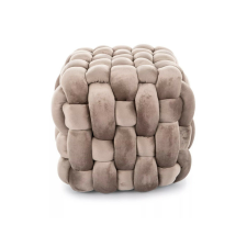  Faris Fonott Bársony Puff Sötétbézs bútor