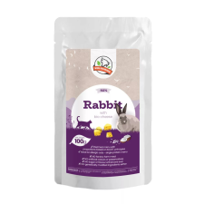  Farkaskonyha | Nyúl – Párolt komplett menü macskáknak 100 g macskaeledel