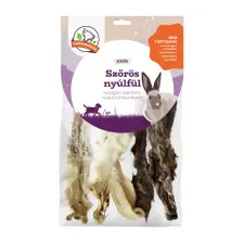  Farkaskonyha szárított szőrös nyúlfül 1kg jutalomfalat kutyáknak