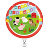  Farm Party papírtányér 8 db-os 23 cm FSC