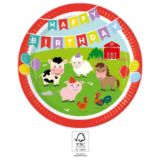 Farm Party papírtányér 8 db-os 23 cm FSC party kellék