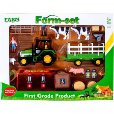  Farm szett - Mezőgazdasági készlet traktorral és figurákkal játékfigura