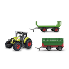 Farm Traktor utánfutóval, hanggal és fénnyel autópálya és játékautó