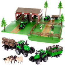 Farm with animals + 2 farm cars 22404 játékfigura