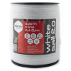 Farmsystem WHITE SAIL 2.0 villanypásztor szalag, 400 m, 20mm, 0,4ohm/m, 80 kg, fehér