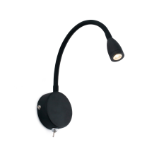Faro Loke fekete LED fali lámpa (FAR-41020) LED 1 izzós IP20 világítás