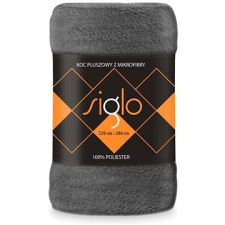 Faro Siglo microfleece pléd, sötétszürke, 200×220 cm lakástextília