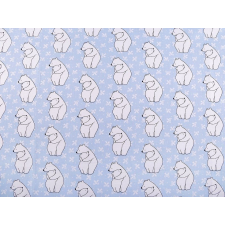 Fashion Kék alapon jegesmacis anyag patchwork pamutvászon, 140cm/0,5m - 860311-3 méteráru