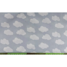 Fashion Világosszürke alapon felhő mintás anyag patchwork pamutvászon, 140cm/0,5m méteráru
