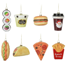  Fast Food felakasztható dísz 8-féle változatban karácsonyfadísz