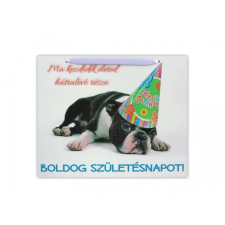  Fatábla Boldog Születésnapot kutyás 21x26cm 01862 - Falikép ajándéktárgy