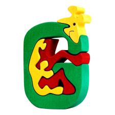 Fauna fa puzzle ABC betűk G (zsiráf) puzzle, kirakós