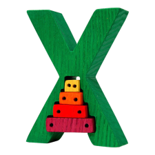 Fauna fa puzzle ABC betűk X (xilofon) kreatív és készségfejlesztő