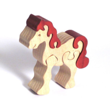 Fauna fa puzzle Ló fehér kreatív és készségfejlesztő