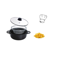  Fazék Burgonyasütő Fritőz Kosárral és Üveg Fedővel 170000105 (6/#) edény