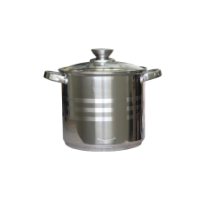  Fazék Inox 7,2 Literes Üveg Fedővel 22cm edény