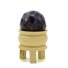  Fazettás Ásvány Golyó Állványon - Ametiszt gyógyhatású készítmény