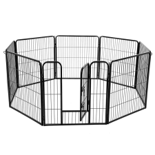 Feandrea 8 paneles kisállat-járóka, nagy teherbírású kerítés, kölyökkutyák, 77 x 80 cm szállítóbox, fekhely kutyáknak