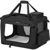 Feandrea Kutyaszállító táska 60 x 42 x 42 cm, összecsukható kisállathordozó, M, fekete | FEANDREA