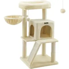 Feandrea Macska kaparó, Macskatorony nagy fekhellyel, Bézs, 96 CM macskabútor