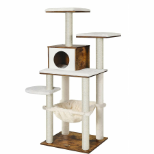 Feandrea Modern Macska kaparófa, 55 x 138 x 45 cm, rusztikus barna macskabútor