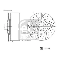 FEBI BILSTEIN féktárcsa 185854 autóalkatrész