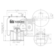 FEBI BILSTEIN rugótömb, légrugózás 109089 autóalkatrész