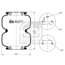 FEBI BILSTEIN rugótömb, légrugózás 40271 autóalkatrész
