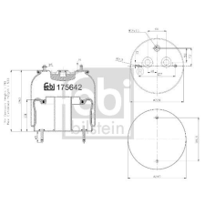 FEBI BILSTEIN rugótömb, légrugózás FEBI BILSTEIN 175642 autóalkatrész
