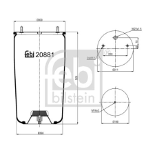 FEBI BILSTEIN rugótömb, légrugózás FEBI BILSTEIN 20881 autóalkatrész