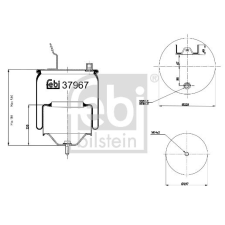 FEBI BILSTEIN rugótömb, légrugózás FEBI BILSTEIN 37967 autóalkatrész