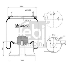 FEBI BILSTEIN rugótömb, légrugózás FEBI BILSTEIN 40256 autóalkatrész
