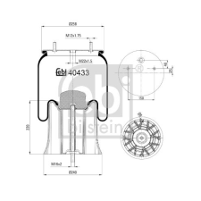 FEBI BILSTEIN rugótömb, légrugózás FEBI BILSTEIN 40433 autóalkatrész