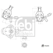 FEBI BILSTEIN Támasztó-/vezetőcsukló FEBI BILSTEIN 193295 autóalkatrész