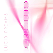 FeelzToys FEELZTOYS Lucid Dreams - gyöngyös üveg dildó (pink) műpénisz, dildó