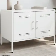  Fehér acél TV-szekrény 68 x 39 x 50,5 cm bútor