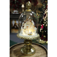  Fehér-arany színű Betlehem, kupolában 60 cm karácsonyi dekoráció