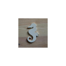  Fehér fa csikóhal, mérete: 6x10 cm dekorációs kellék