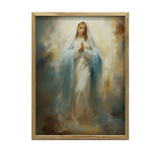 FEHÉR FA FALI PLAKÁT ISTENI SZÉPSÉG 30x40 CM grafika, keretezett kép