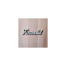 Fehér fa 'Köszönettel' felirat, mérete: 95x30 mm dekorációs kellék