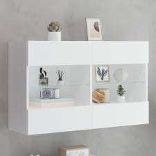 fehér fali TV-szekrény LED-világítással 98,5x30x60,5 cm bútor
