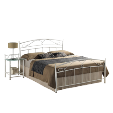  Fehér fém ágy SIENA 140x200 cm ágy és ágykellék